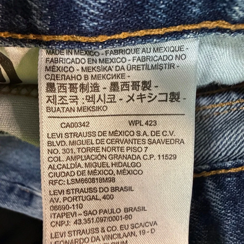 Levi's 505 Regular Fit Jeans‎ Mens 46x32 Blue Straight Leg Denim 4996